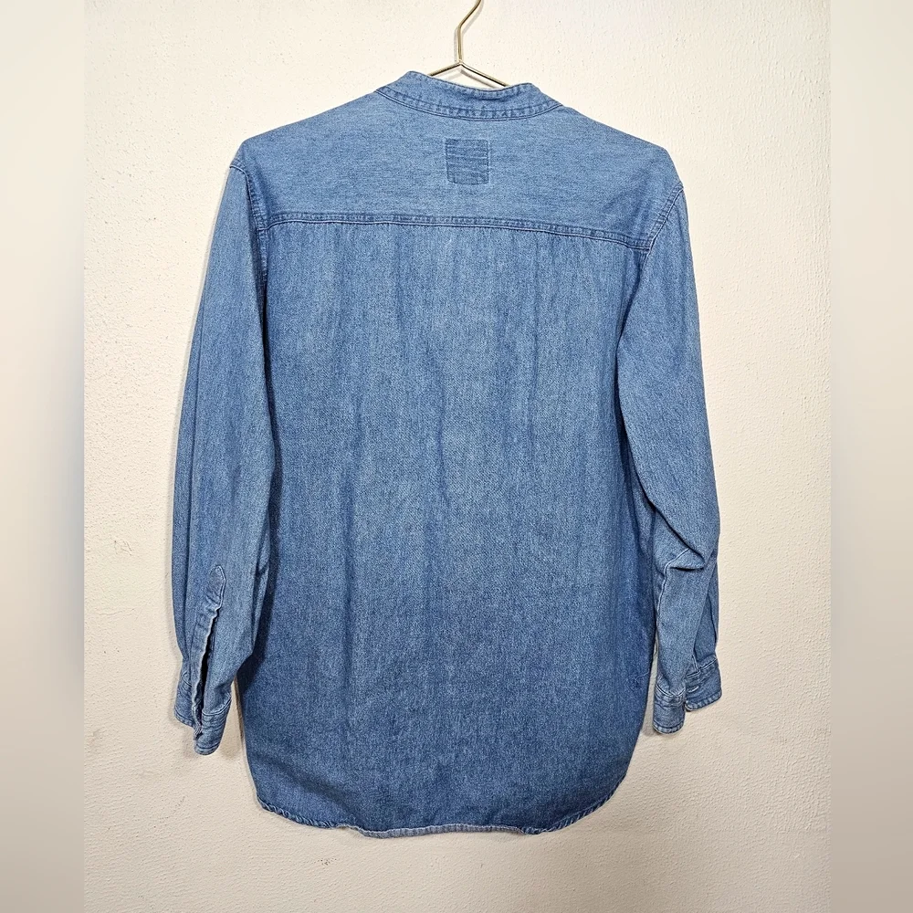 Sun Belt Blue Denim Button-Up Shirt Sz L Womens - Picture 2 of 11